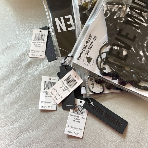 Washable steve madden Face Covering/ facial mask LOT. 4 Packs. 12 Masks Total - Picture 8 of 8
